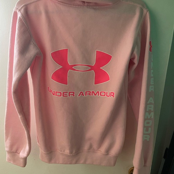 Pink under armour zipper hoodie - Picture 3 of 3